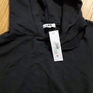 LNA distressed hoodie NWT sz med. Black